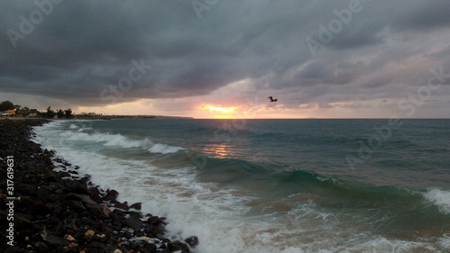 sunset over the sea Aguadilla Puerto Rico