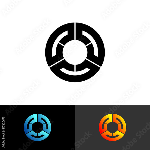 Letter CCC simple logo icon design vector