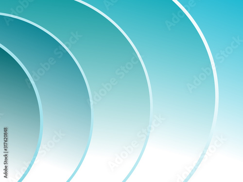 Circular aquamarine blue waves