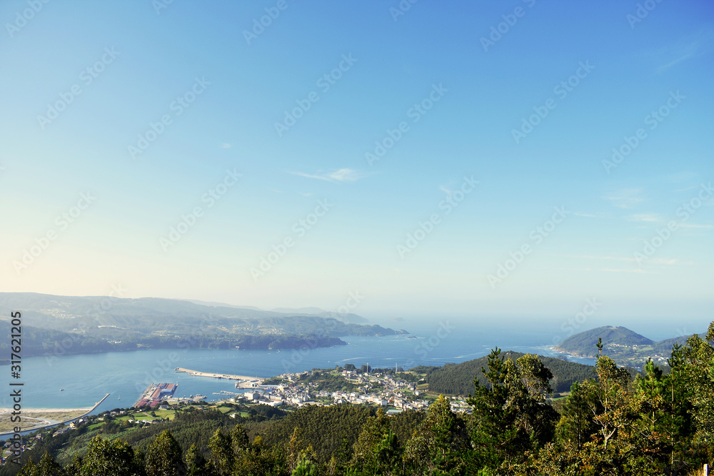 San Roque viewpoint in Viveiro, Viveros, Lugo. Galicia. Spain. Europe. September 28, 2019