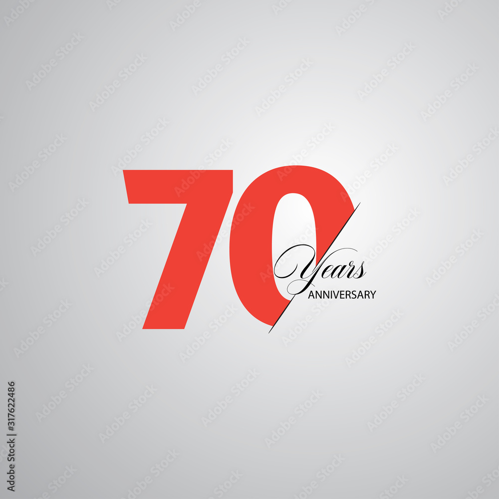 70 Year Anniversary Vector Template Design Illustration 70 Year Anniversary Vector Template Design Illustration