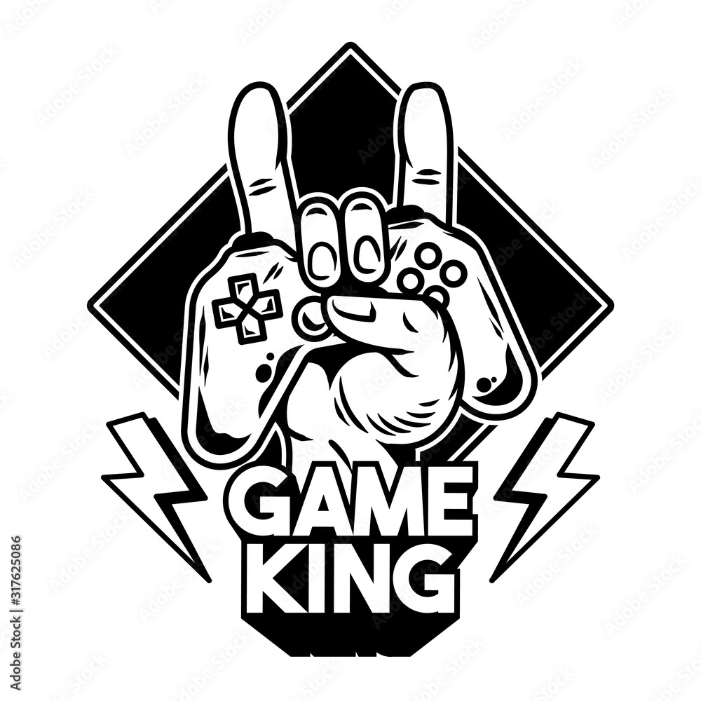 Hand of game king which keep modern gamepad Hand of game king which keep modern gamepad