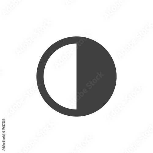 contrast icon, brightness icon