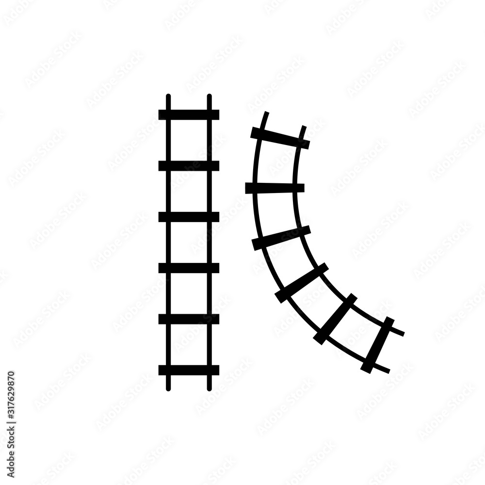 Set of railway icon illustration Set of railway icon illustration
