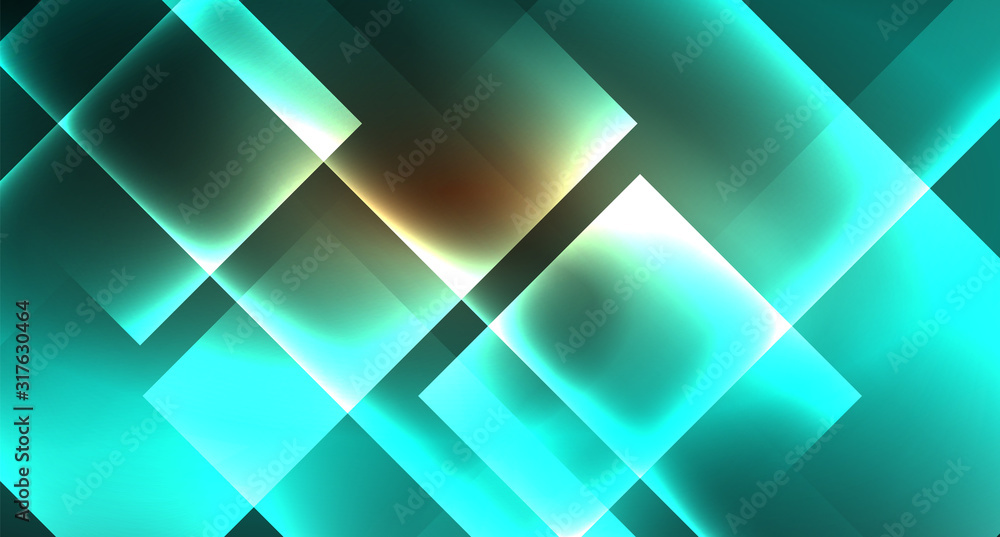 Shiny neon design square shape abstract background. Retro vector abstract design banner template Shiny neon design square shape abstract background. Retro vector abstract design banner template