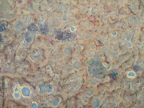 Wallpaper Mural Old metal iron rust background texture / Rust corrode the steel floor until the surface of the steel swell / Iron deteriorate. Torontodigital.ca