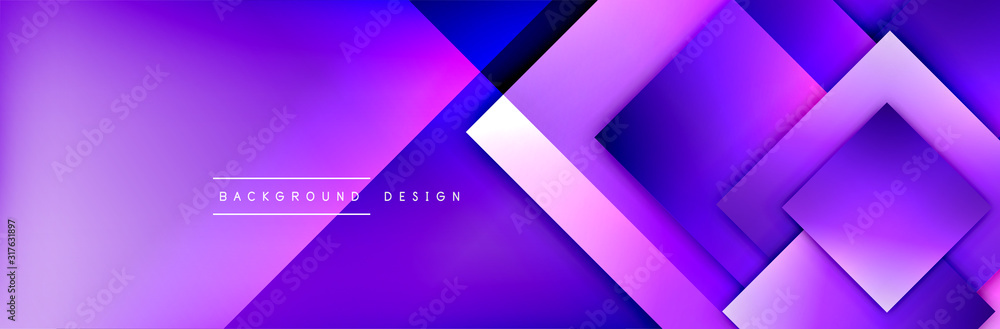 Square shapes composition geometric abstract background. 3D shadow effects and fluid gradients. Modern overlapping forms Square shapes composition geometric abstract background. 3D shadow effects and fluid gradients. Modern overlapping forms