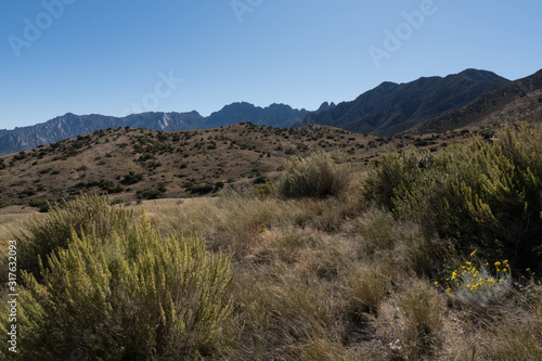 The Organ Mountains Eastern view in New Mexico.
