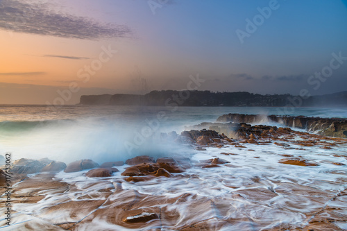 Coastal Sunrise Seascape from Rock Platform