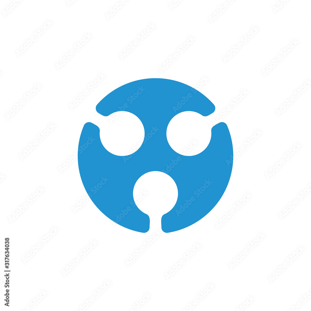 circle dots negative space logo vector circle dots negative space logo vector