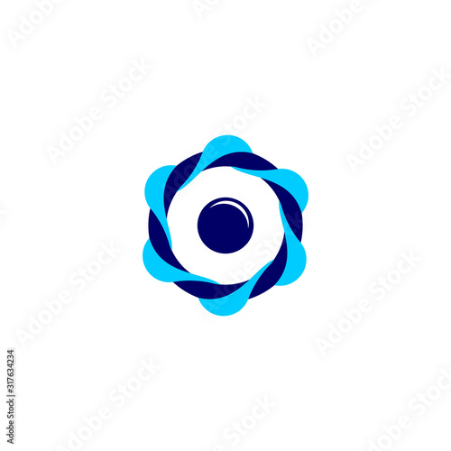 swirl curves object rotation motion symbol logo vector