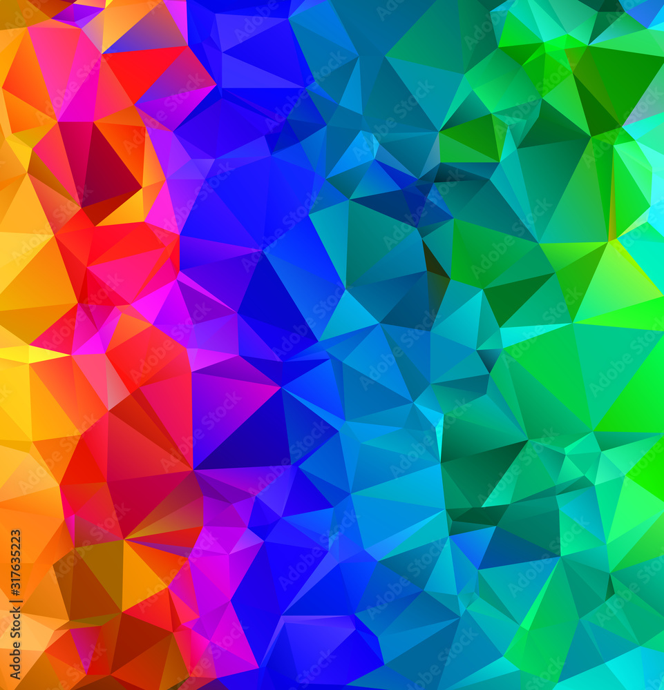 Fototapeta premium Abstract multicolor full Color rainbow background. Vector polygonal design illustrator
