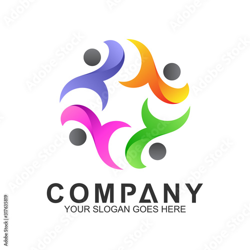 People Care Logo,World Unity,Human Community,Family Icon,Foundation Logo