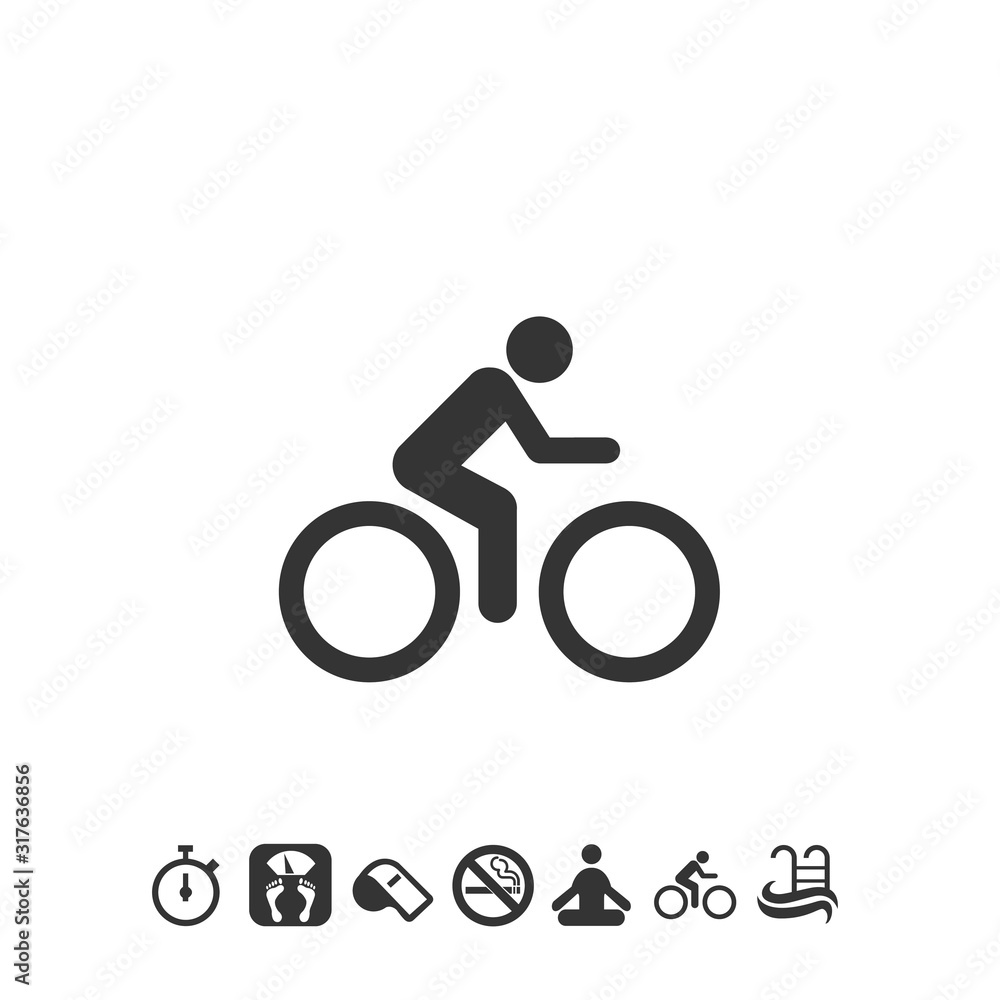 Fototapeta cycling icon vector for website and graphic design