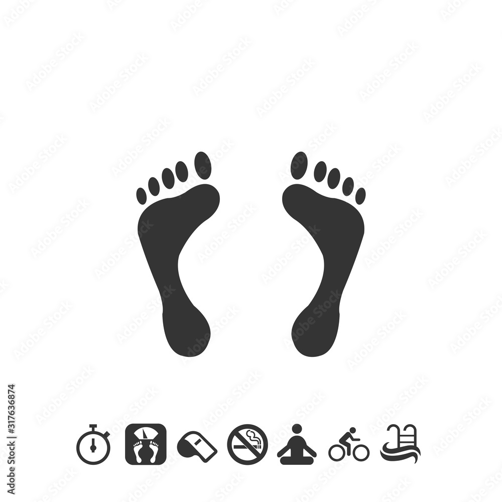 feet icon vector for website and graphic design feet icon vector for website and graphic design