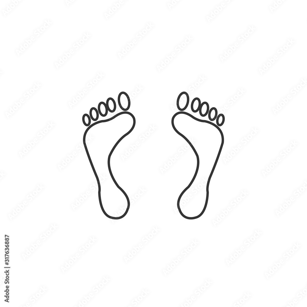 feet icon vector for website and graphic design feet icon vector for website and graphic design