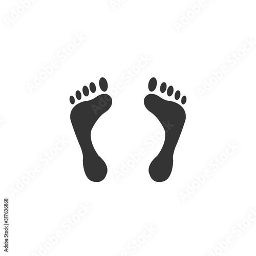 feet icon vector for website and graphic design