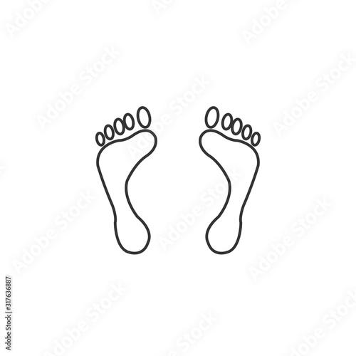 feet icon vector for website and graphic design
