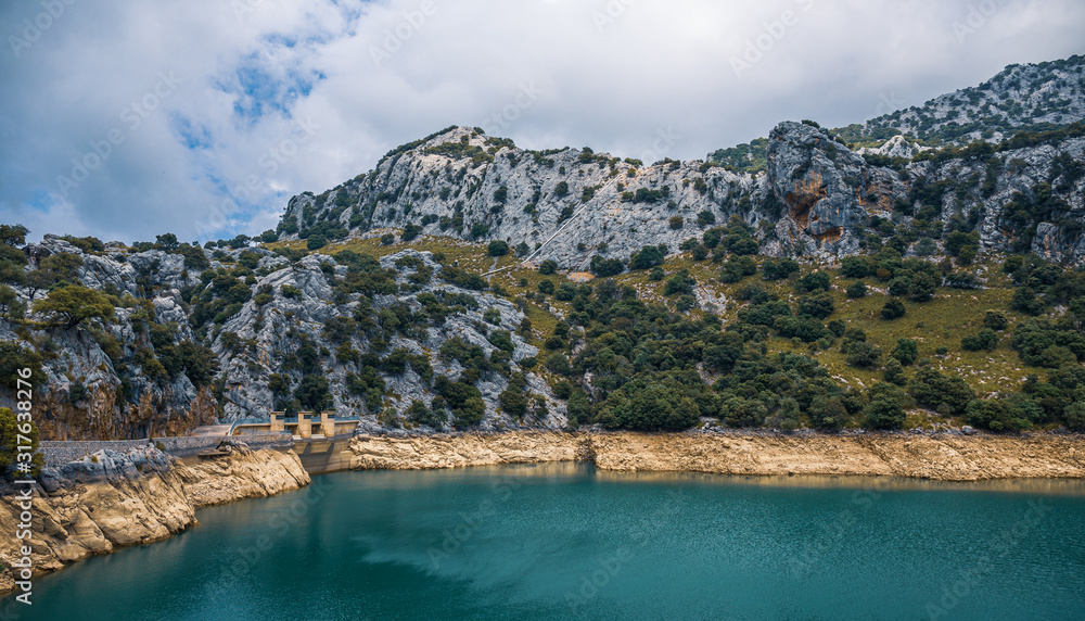 Lake Cuber  in Sierra deTramuntana mountains on Mallorca island
