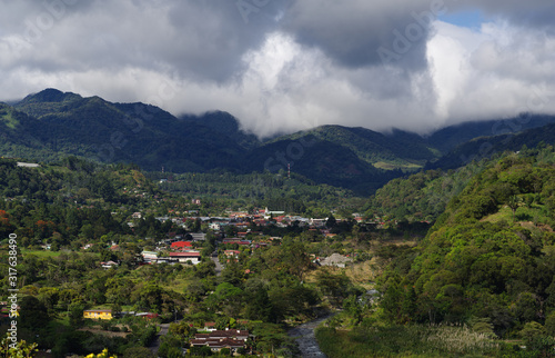 The town of Boquete in the Chiriqui province of western Panama. This are is known for the production of quality coffee. photo