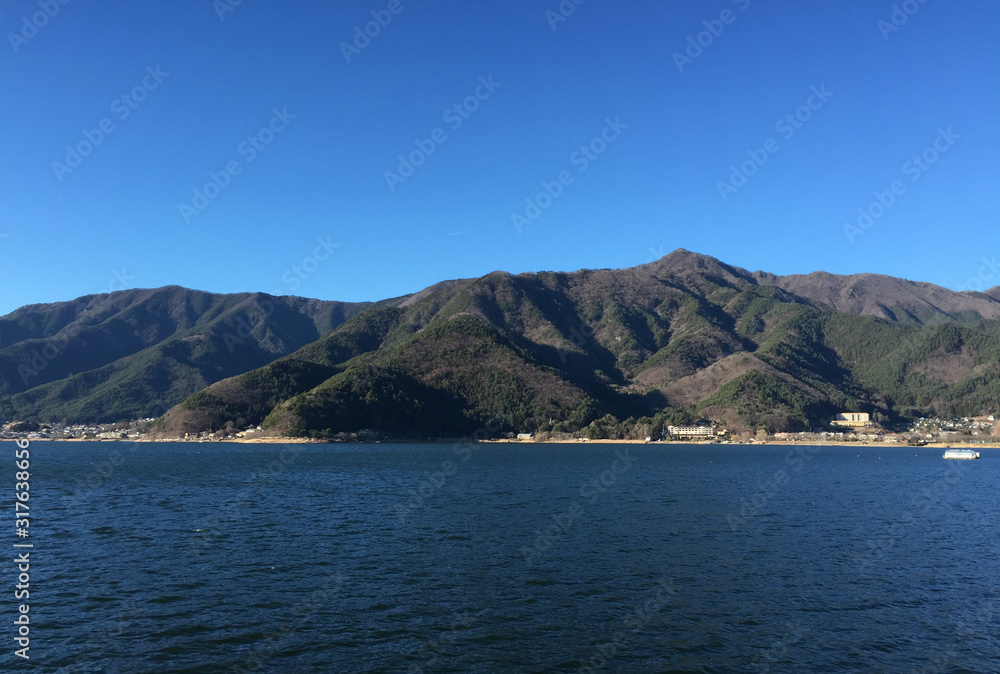 Lake scenery of Kawaguchiko, Japan