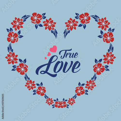 Seamless Crowd of rose floral frame, for romantic true love greeting card design. Vector