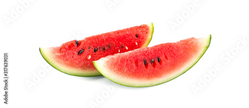 Fototapeta Naklejka Na Ścianę i Meble -  Sliced of watermelon an isolated on white background