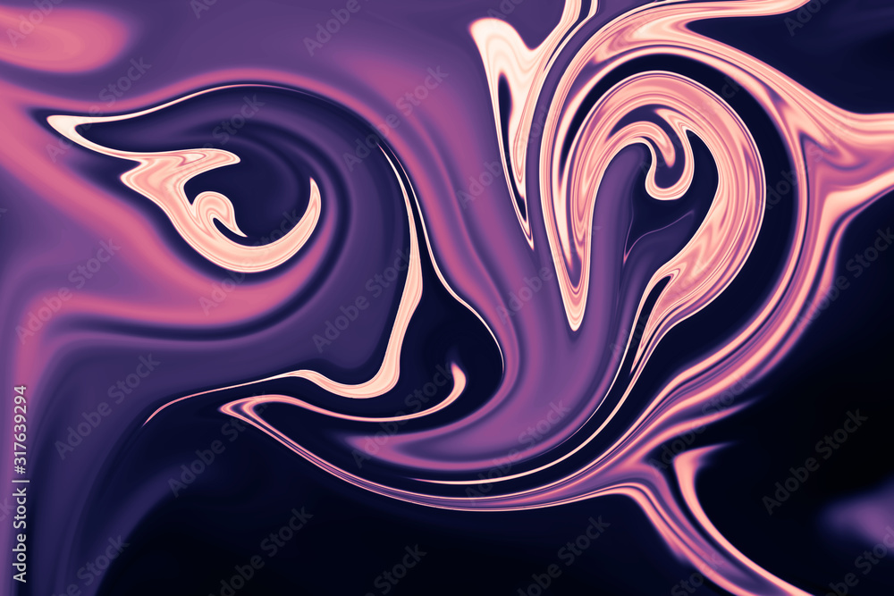 Fototapeta Abstract background of colorful liquid liner. Abstract texture of liquid acrylic.