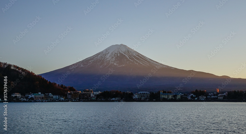 Sacred Mount Fuji with Lake Kawaguchiko