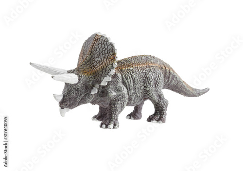 Dinosaur toy isolated on white background, Minaiture dinosaur model © seksanwangjaisuk