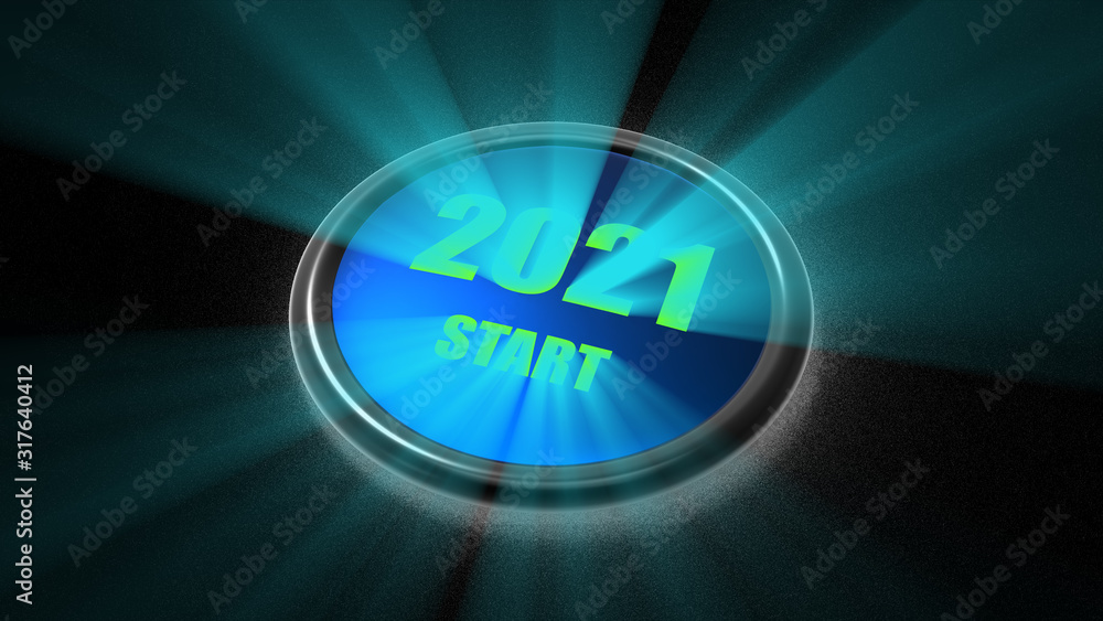 3d rendering of year change from 2020 to 2021 3d rendering of year change from 2020 to 2021
