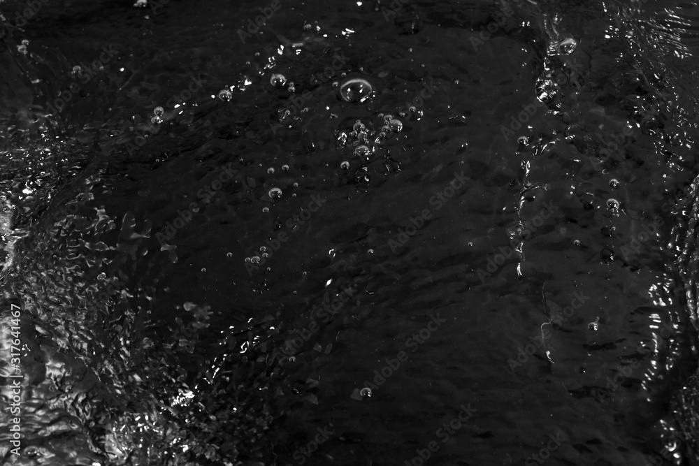 texture of water on black background, Water in night time texture of water on black background, Water in night time
