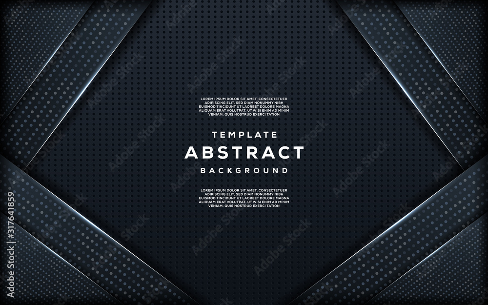 Abstract creative trendy of dark background overlap layer with silver glitter templates Abstract creative trendy of dark background overlap layer with silver glitter templates