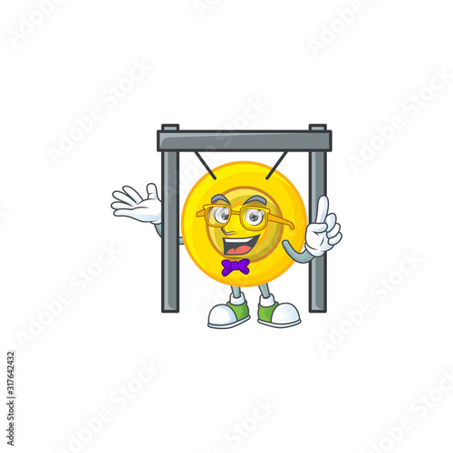 cartoon character of Geek chinese gong design