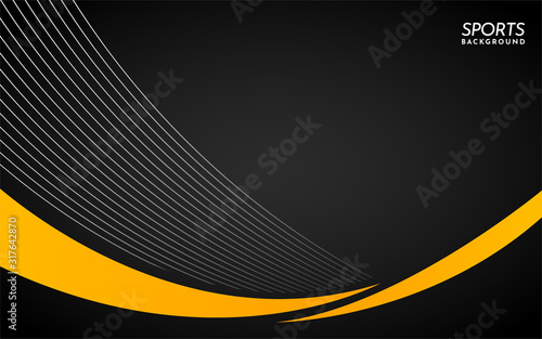 Black Sports Background with Lines and Shape. Abstract Background