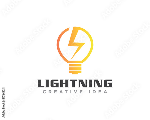 Electric Lightening Logo Design Vector