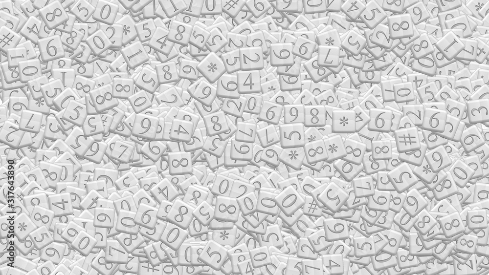 Glossy numericals beautiful texture background Glossy numericals beautiful texture background
