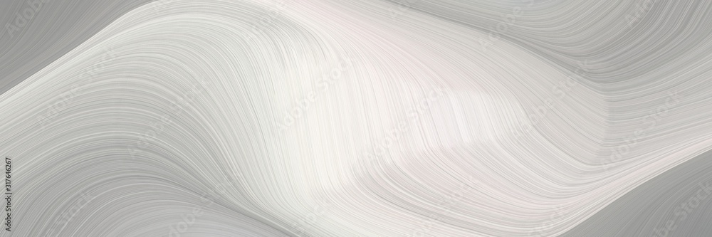 moving designed horizontal header with light gray, dark gray and ash gray colors. dynamic curved lines with fluid flowing waves and curves - obrazy, fototapety, plakaty 