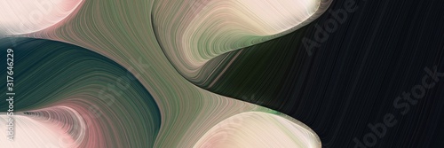 flowing designed horizontal header with pastel gray, very dark blue and pastel brown colors. dynamic curved lines with fluid flowing waves and curves