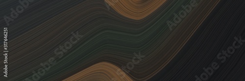 artistic horizontal header with very dark blue, brown and old mauve colors. dynamic curved lines with fluid flowing waves and curves