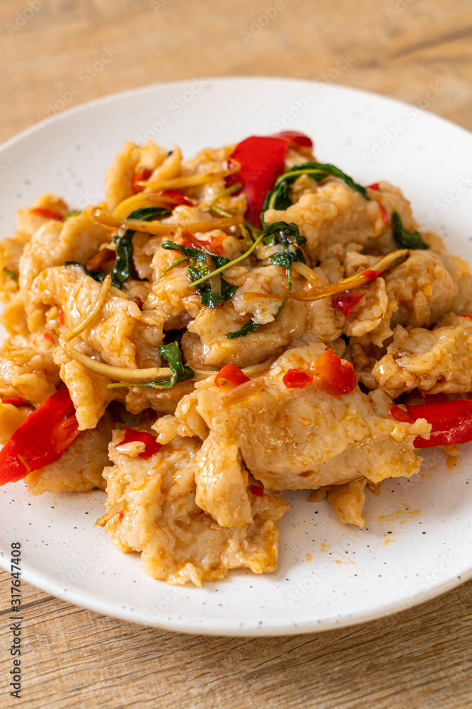 Stir Fried Fish Balls with Chili Stir Fried Fish Balls with Chili
