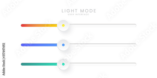 Elegant 3D Slider Bar UI in Light Mode
