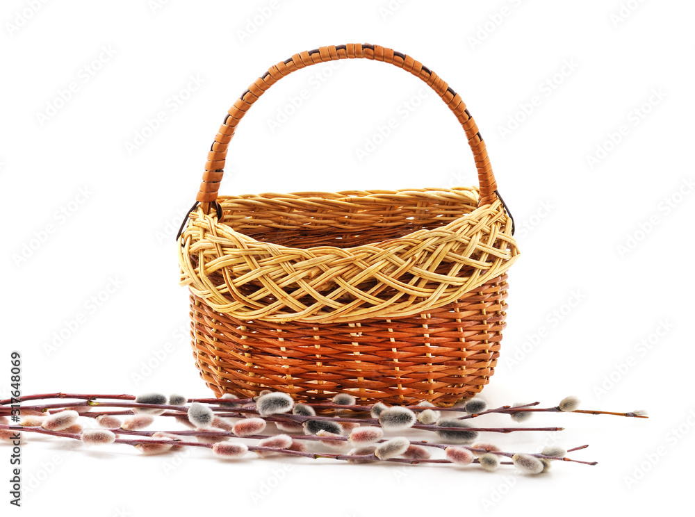 Basket with flowers.