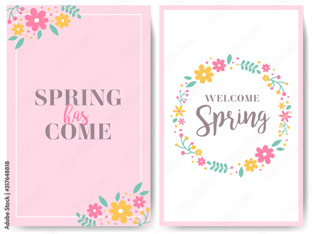 Spring background with flowers. Can also be used as a decorative greeting card.