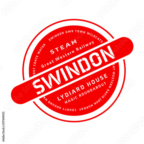 Swindon Town landmark stamp vector