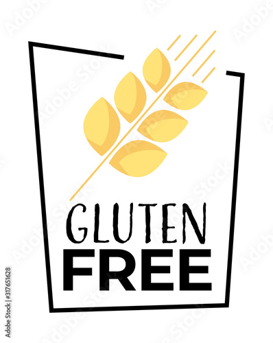 No wheat or gluten free product isolated icon