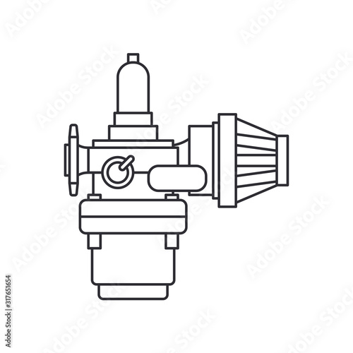 Vászonkép Line vector icon auto moto parts accessories carburetor