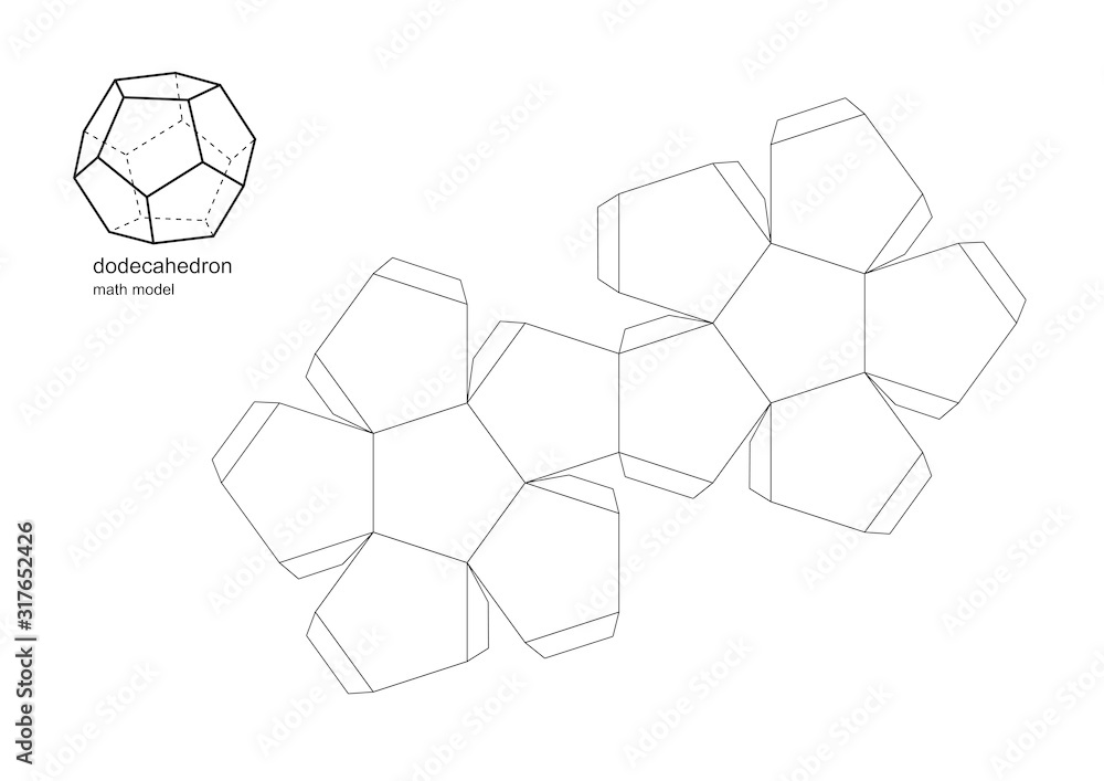 3d model maths shapes print perfectly on A4 and standard size paper. To enlarge