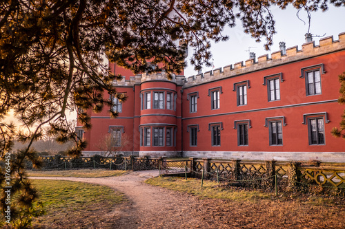 Hradek at Nechanice is a neo-Gothic chateau building situated on a slight elevation 800 m northwest of the village center of Hradek, 2.8 km southeast of the town of Nechanice and 11km west of Hradec. photo