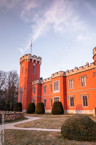 Hradek at Nechanice is a neo-Gothic chateau building situated on a slight elevation 800 m northwest of the village center of Hradek, 2.8 km southeast of the town of Nechanice and 11km west of Hradec. photo